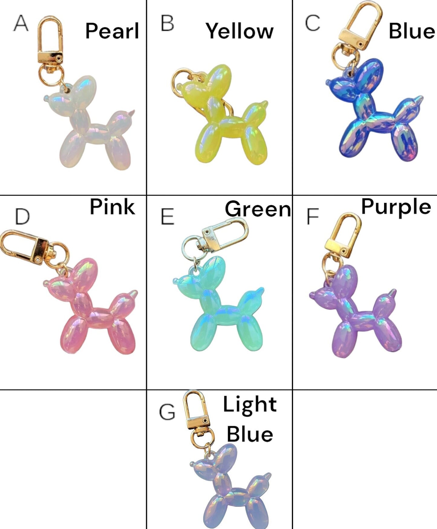 Balloon Dog Keychain Pendant