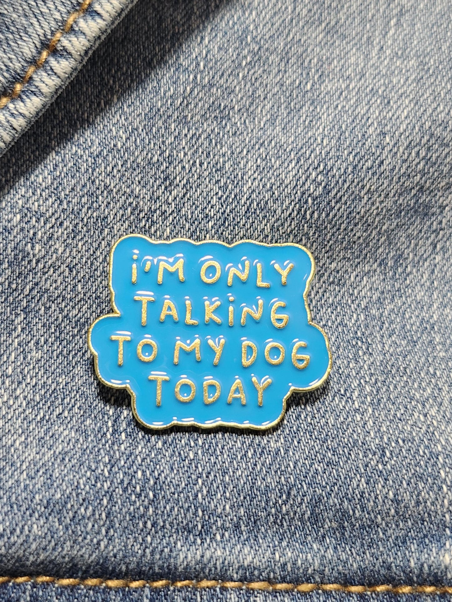 I'm Only Talking To My Dog Today Pin
