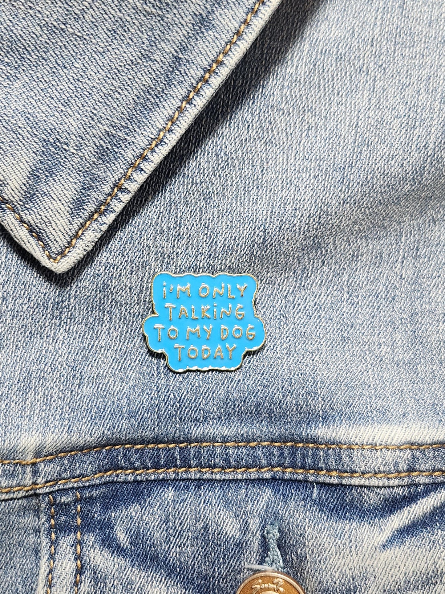 I'm Only Talking To My Dog Today Pin