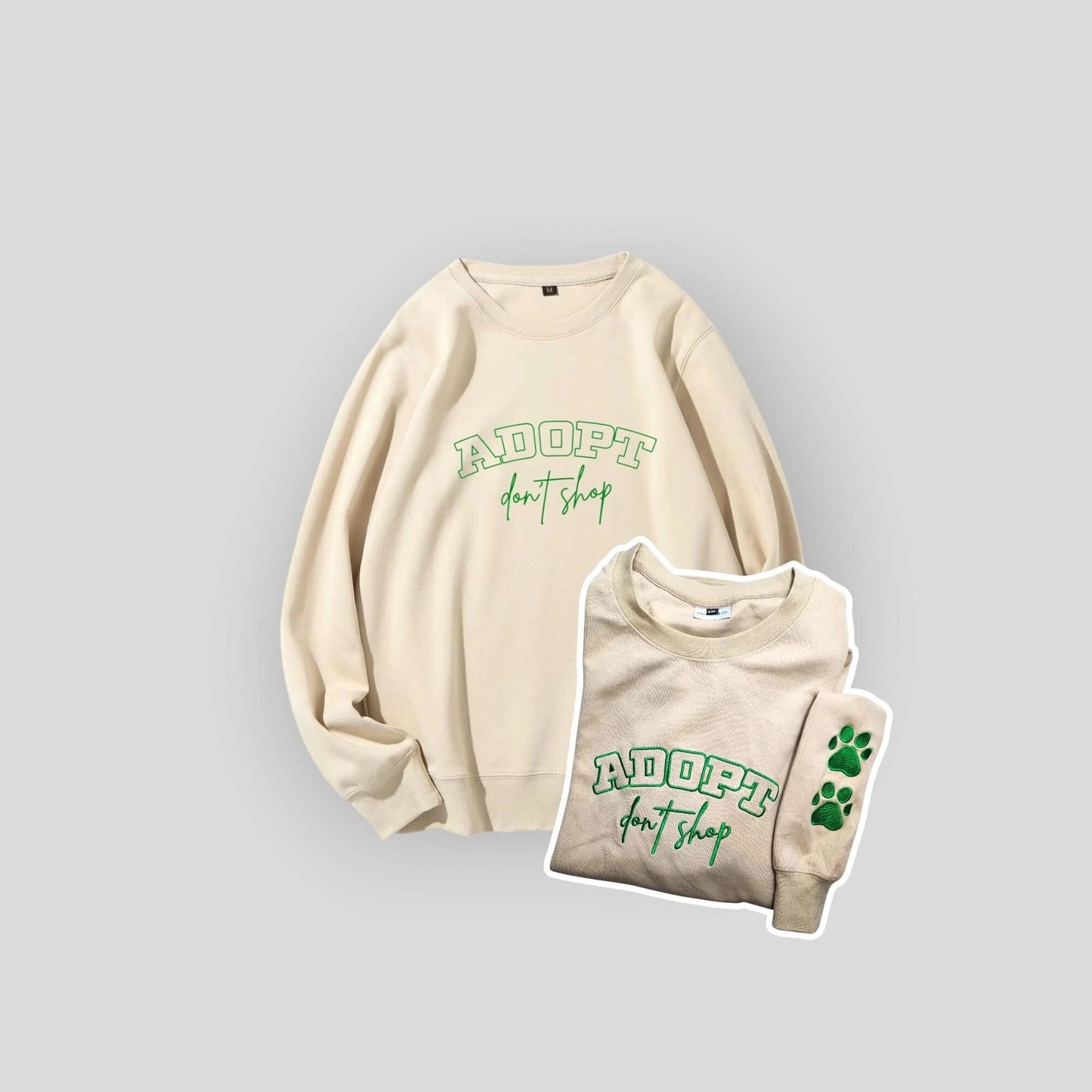 Adopt Don't Shop Oversize Embroidery Crew
