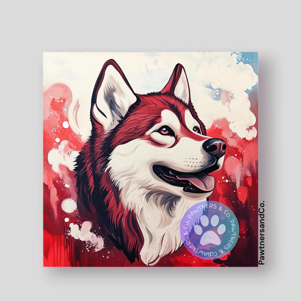 Red Husky Sticker