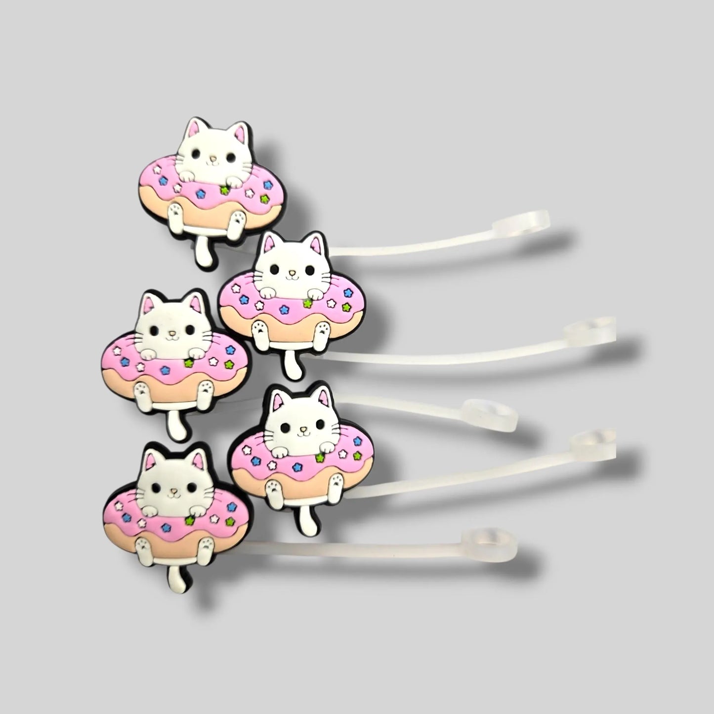 Donut Kitty Straw Topper 8mm