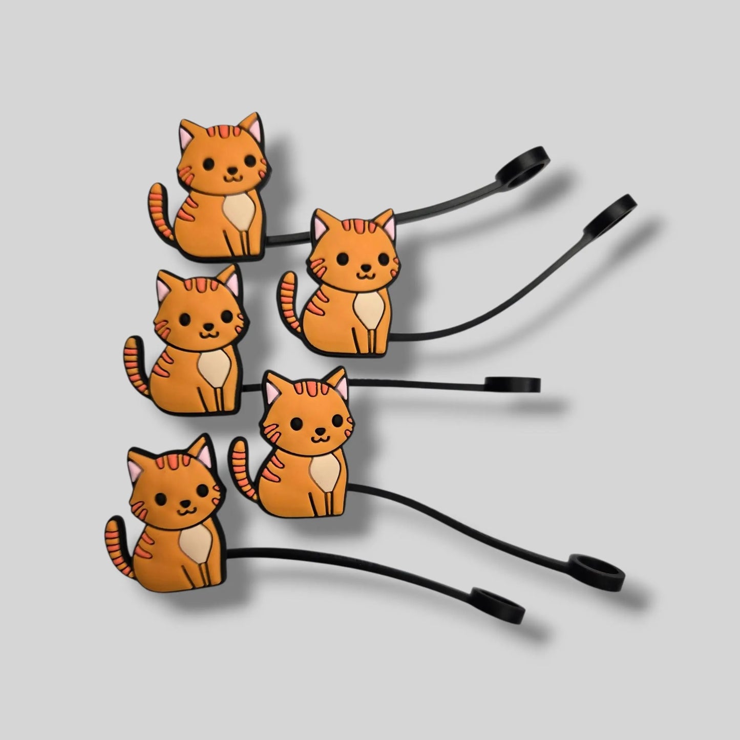 Orange Kitty Straw Topper