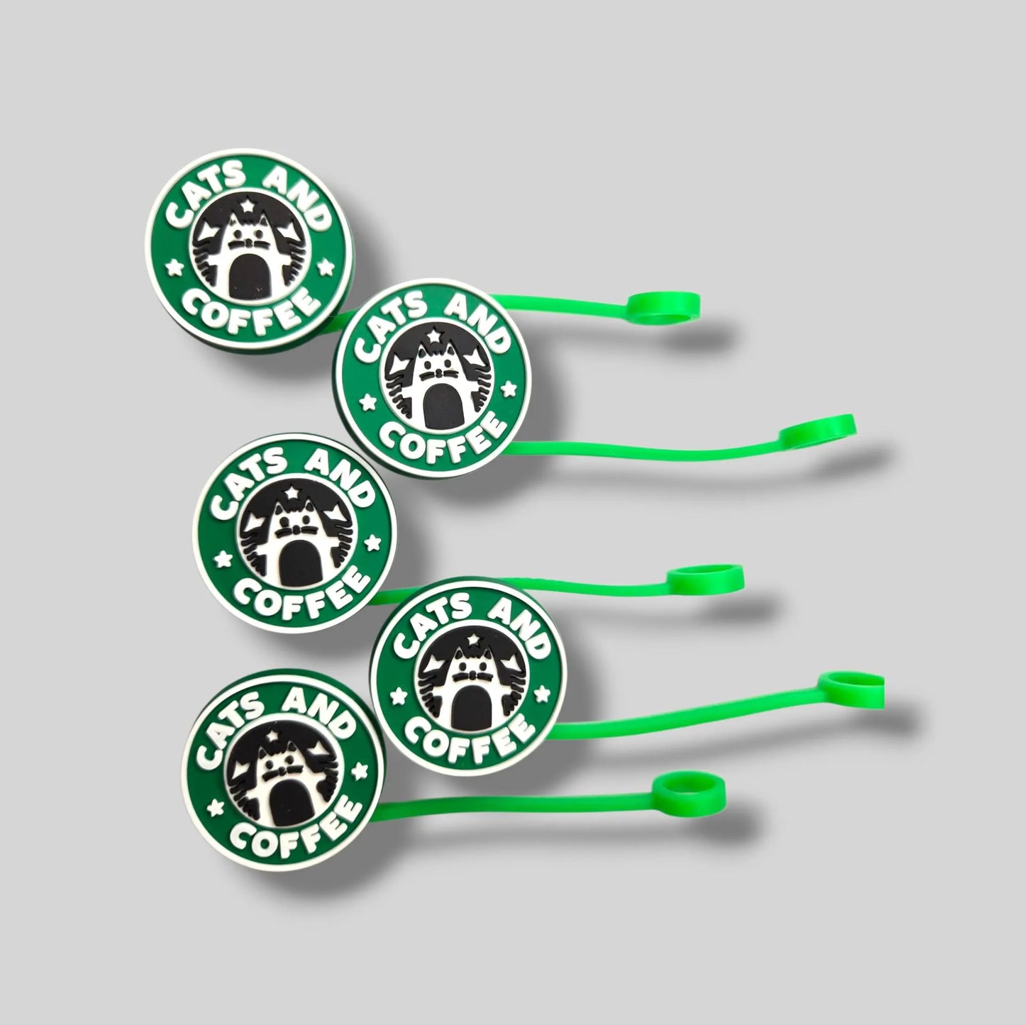 Cats and Coffee Straw Topper 8mm