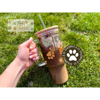 40 oz Boho Fur MaMa Glass Tumbler