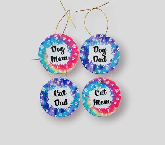 Dog Mom Ornament, Dog Dad Ornament