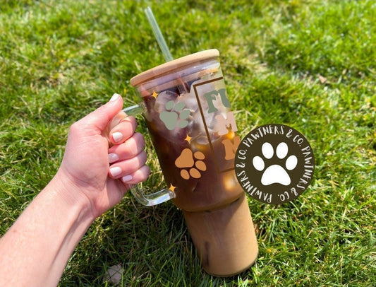 40 oz Boho Fur MaMa Glass Tumbler