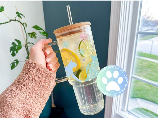 40 oz Cat Glass Tumbler