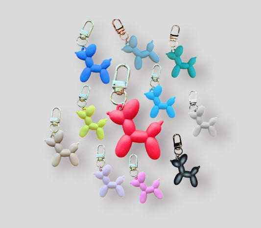 Matte Balloon Dog Keychain
