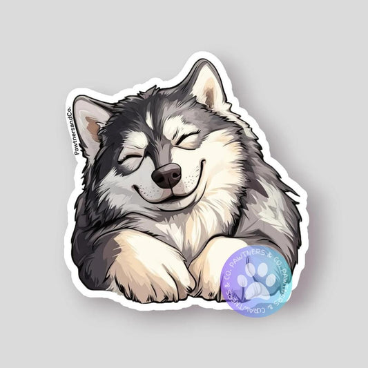 Alaskan Malamute Happy Sticker