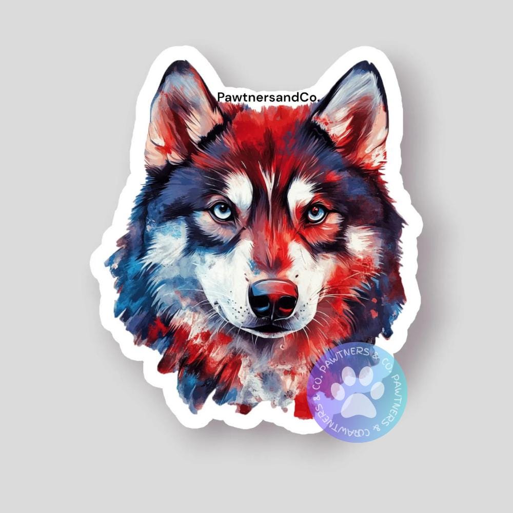 Mixed Husky Sticker