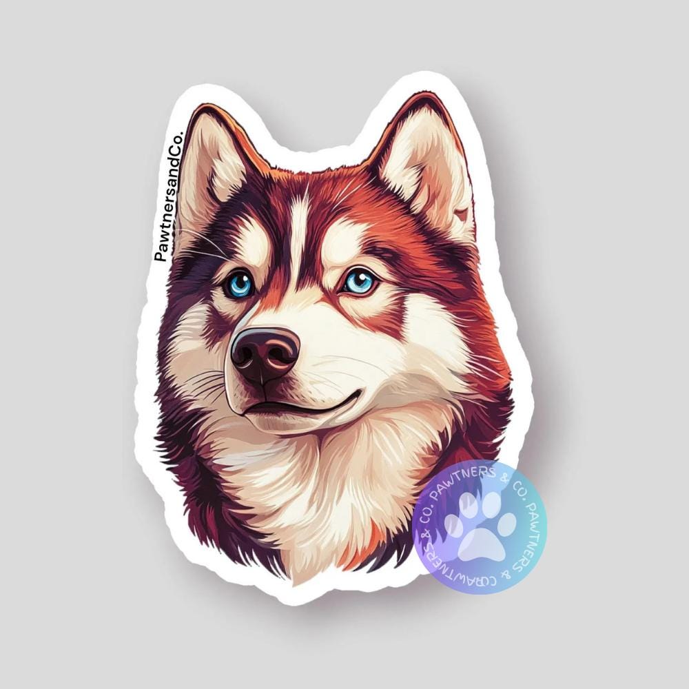 Red Husky Sticker