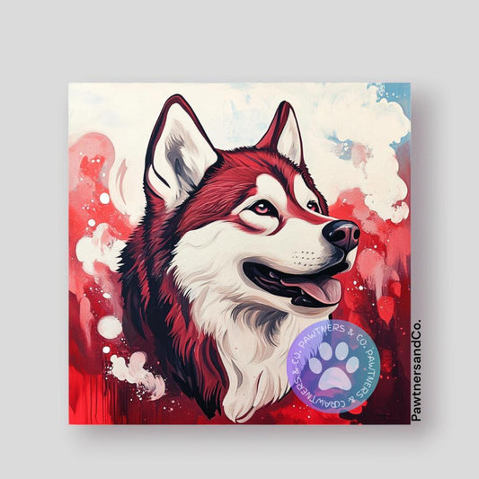 Red Husky Sticker