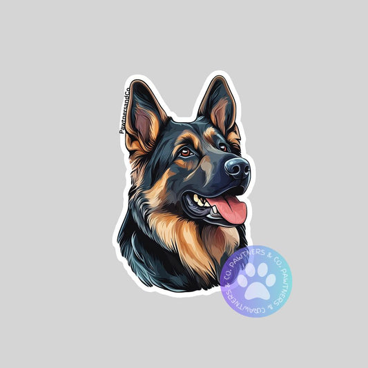 Retriever German Shepherd Sticker