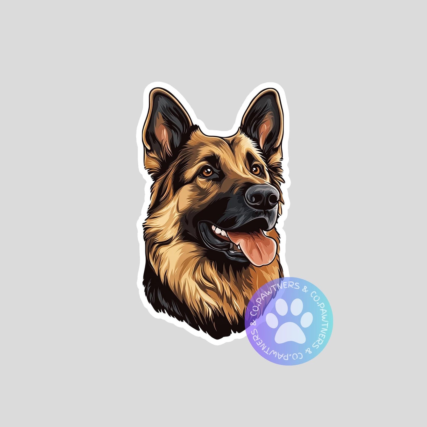 Retriever German Shepherd Sticker