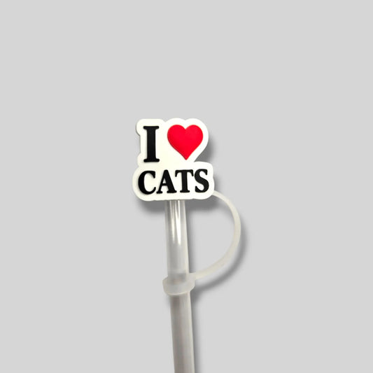 I love Cats Straw Topper 8mm