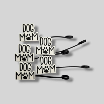 Dog Mom Straw Topper 10 mm