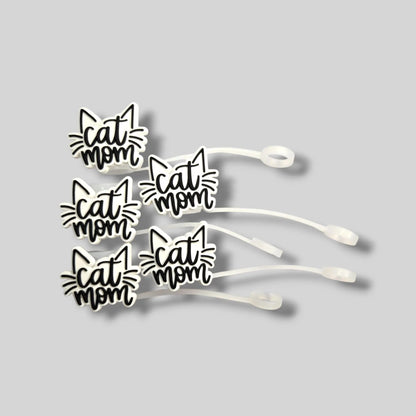 Cat Mom Straw Topper 10mm