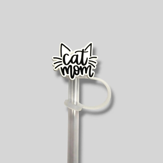 Cat Mom Straw Topper 10mm