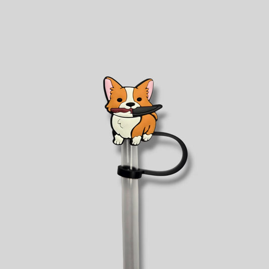 Serial Corgi Straw Topper 8mm