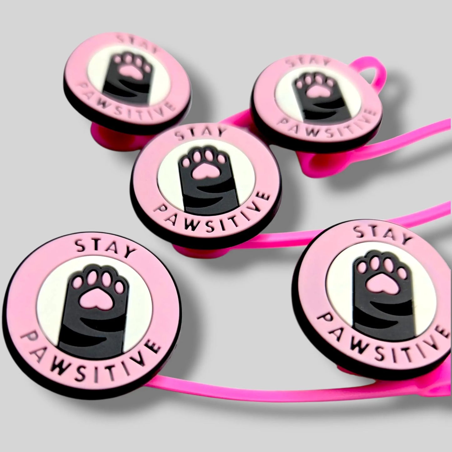 Stay Pawsitive Straw Topper