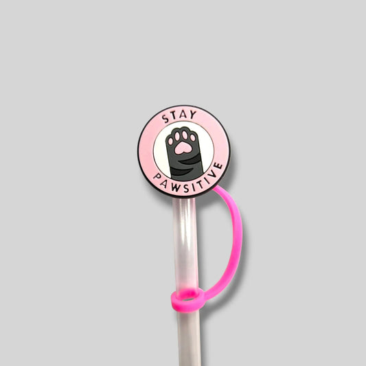 Stay Pawsitive Straw Topper