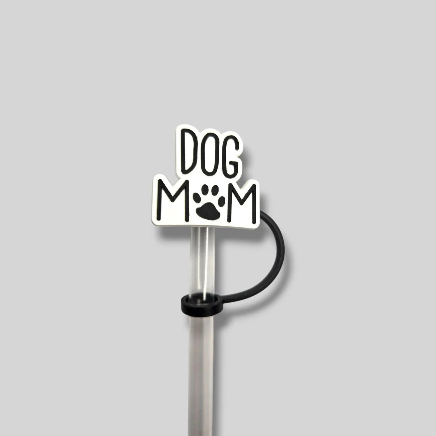 Dog Mom Straw Topper 10 mm
