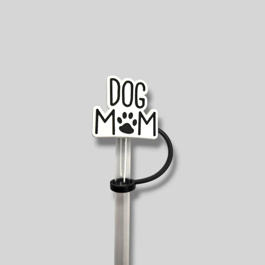 Dog Mom Straw Topper 10 mm