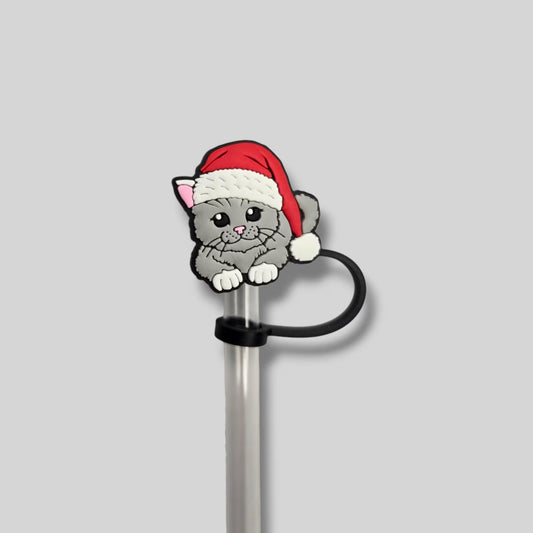 Santa Kitty Straw Topper 8mm